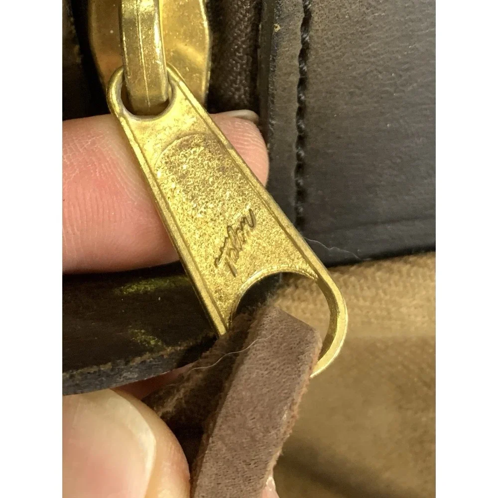 VTG CC Filson Co. Seattle Tan Canvas Leather Backpack Adjustable Straps Buckle